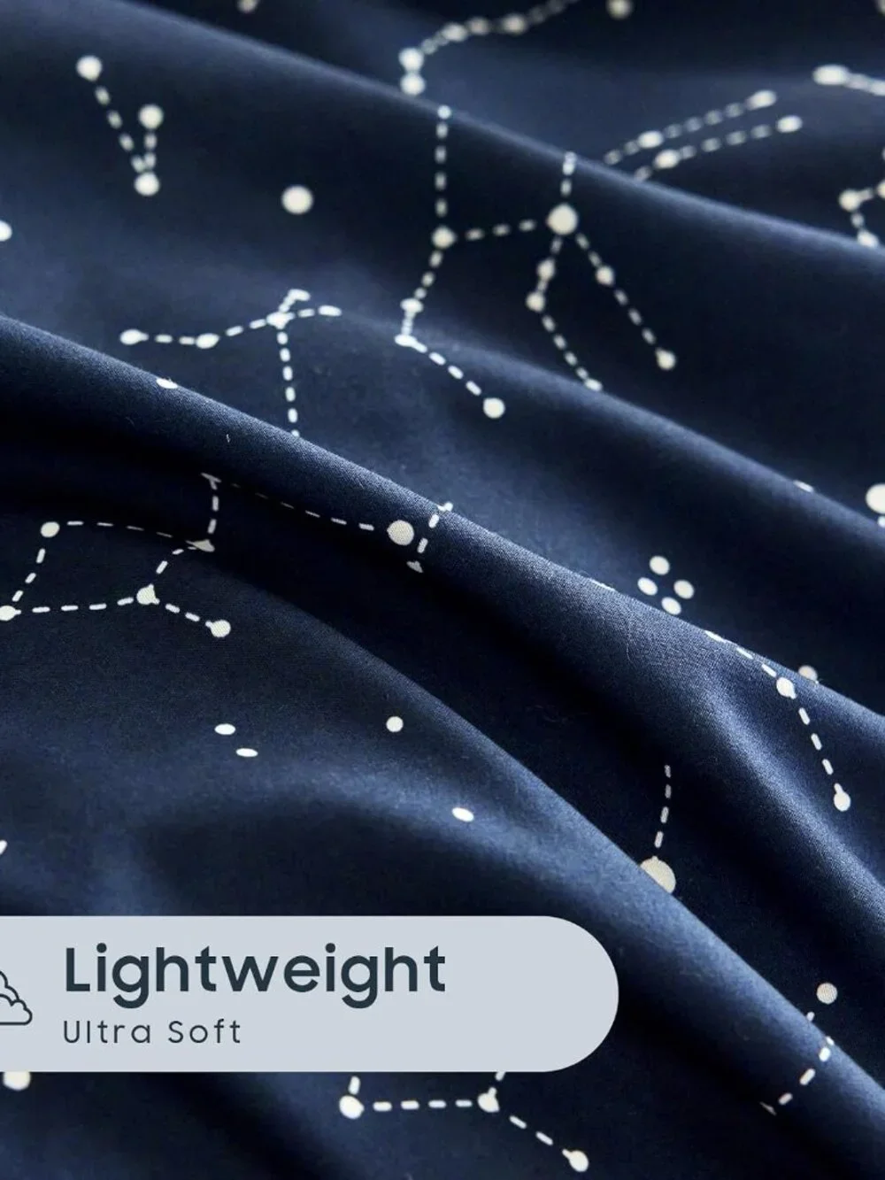 Constellation Comforter Set, Celestial Space Star Galaxy Astrology, Soft Lightwe